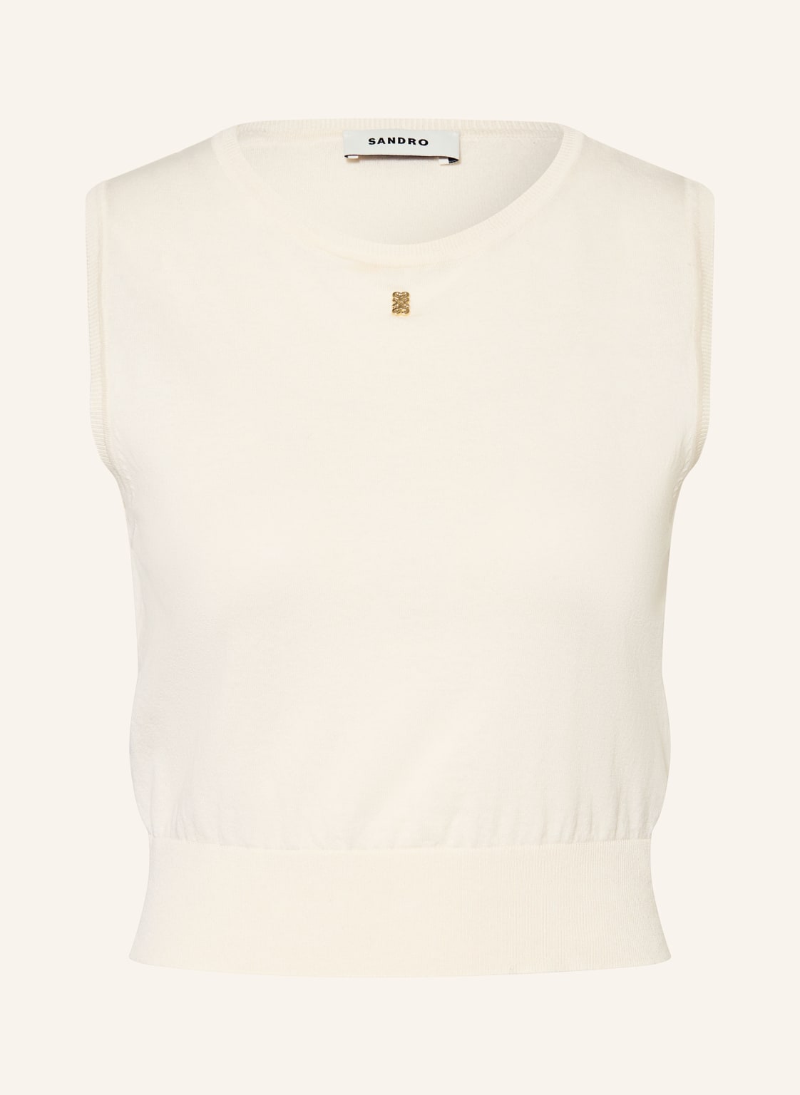 Sandro Dzianinowy Top weiss