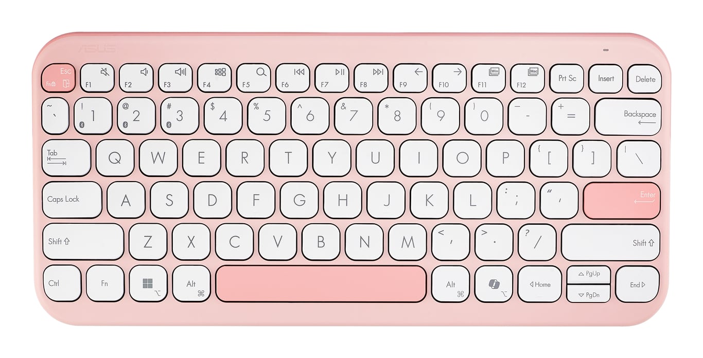 ASUS Marshmallow Keyboard KW100 klawiatura Dom Bluetooth QWERTZ Niemiecki Różowy 90XB0880-BKB4I0