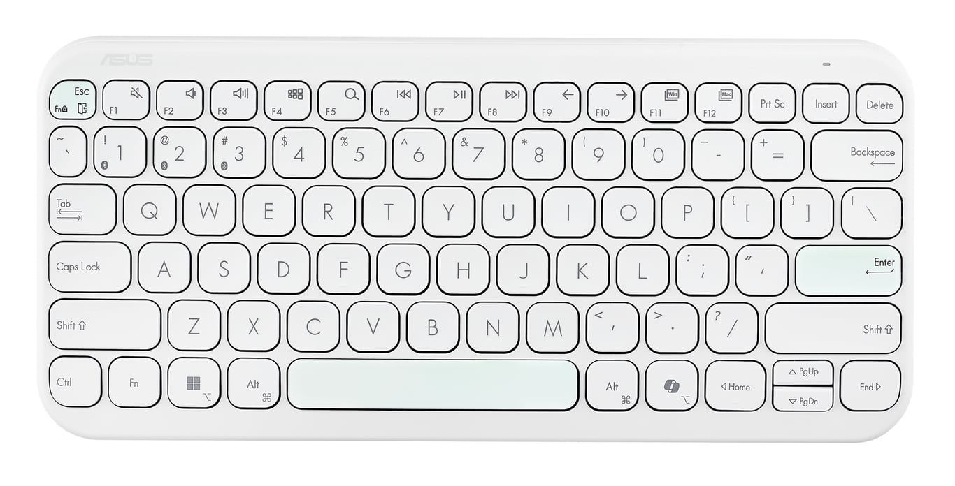 ASUS Marshmallow Keyboard KW100 klawiatura Dom Bluetooth QWERTZ Niemiecki Biały 90XB0880-BKB4H0
