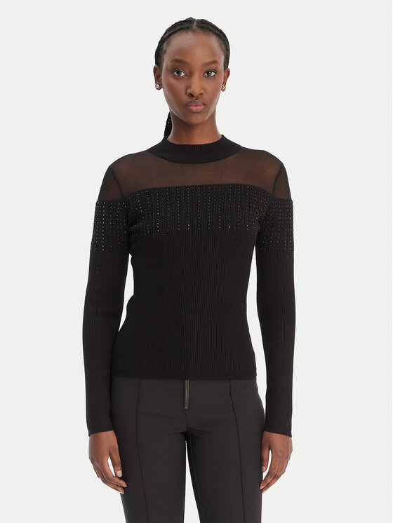 Guess Sweter W6RR70 Z2YK2 Czarny Regular Fit