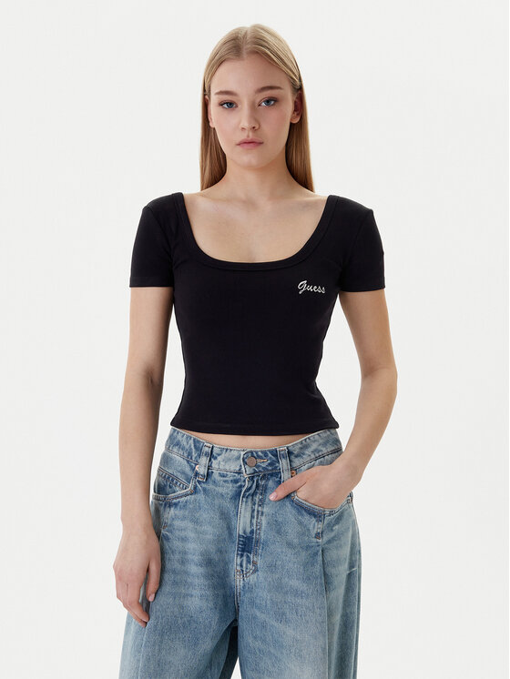 Guess T-Shirt V6RP05 K8RT2 Czarny Regular Fit