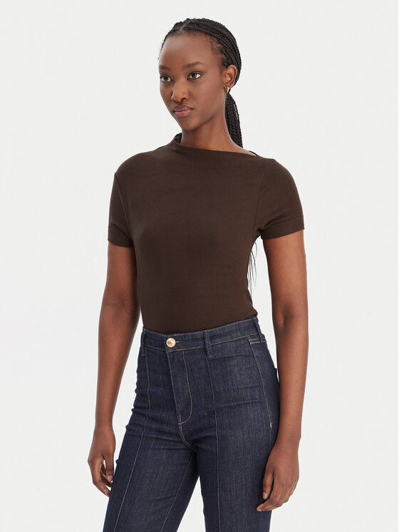 Guess Bluzka W6RP16 KD012 Brązowy Regular Fit