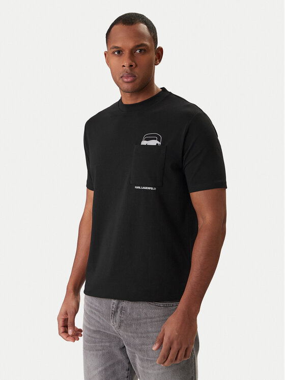KARL LAGERFELD T-Shirt 755047 561221 Czarny Regular Fit