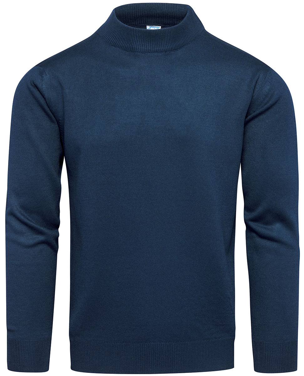 Sweter męski półgolf morski basic Recea