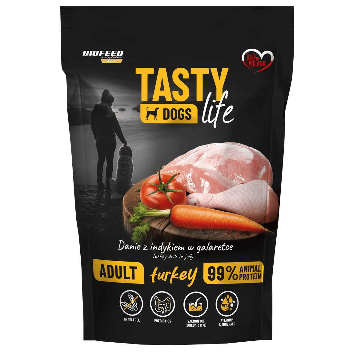 BIOFEED Tasty Dogs Life Indyk - mokra karma dla psa - 150g