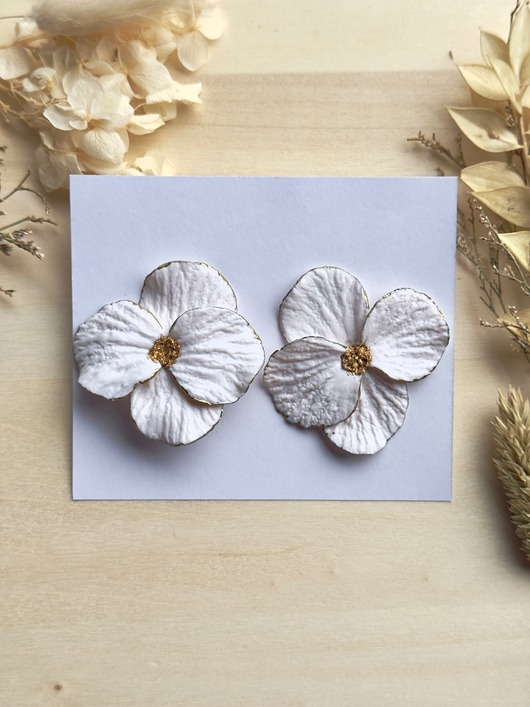 Kolczyki White Flower
