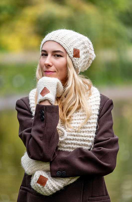 Komin MERINO Beżowy Ecru