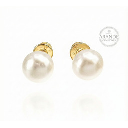Prawdziwe Perły Białe Złote Srebro Eleganckie Kolczyki