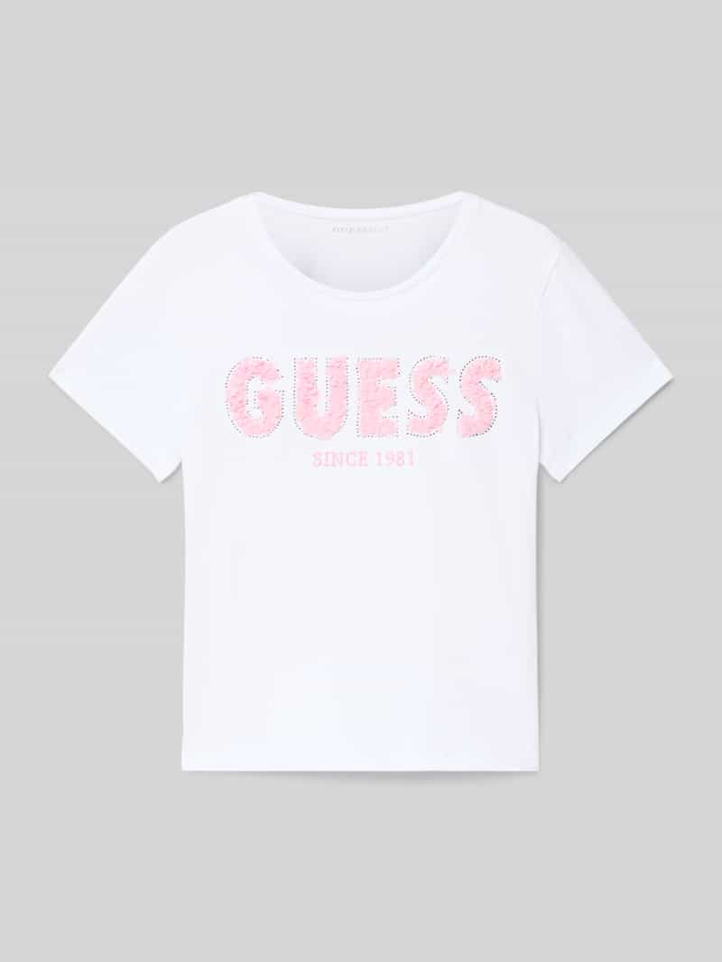 T-shirt z detalem z logo