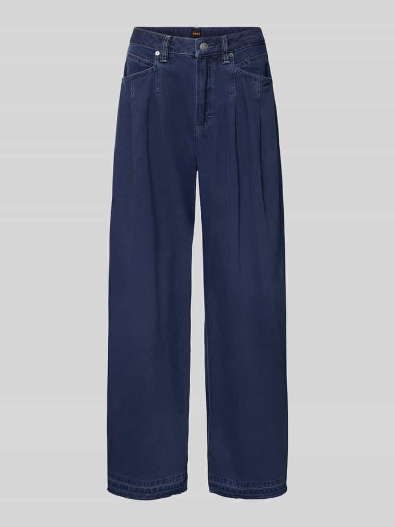 Jeansy o luźnym kroju z szeroką nogawką z mieszanki bawełny model ‘C_SLOUCHY’