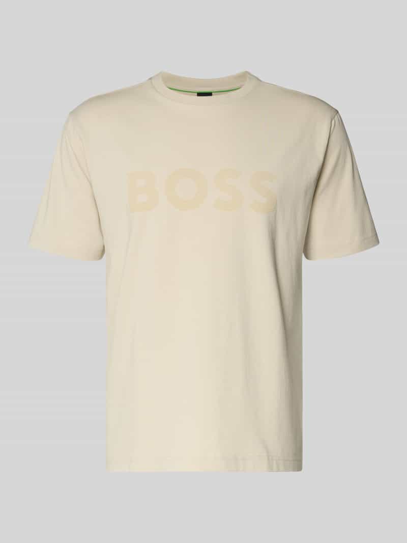 T-shirt o kroju regular fit z mieszanki bawełny model ‘ICONIC’