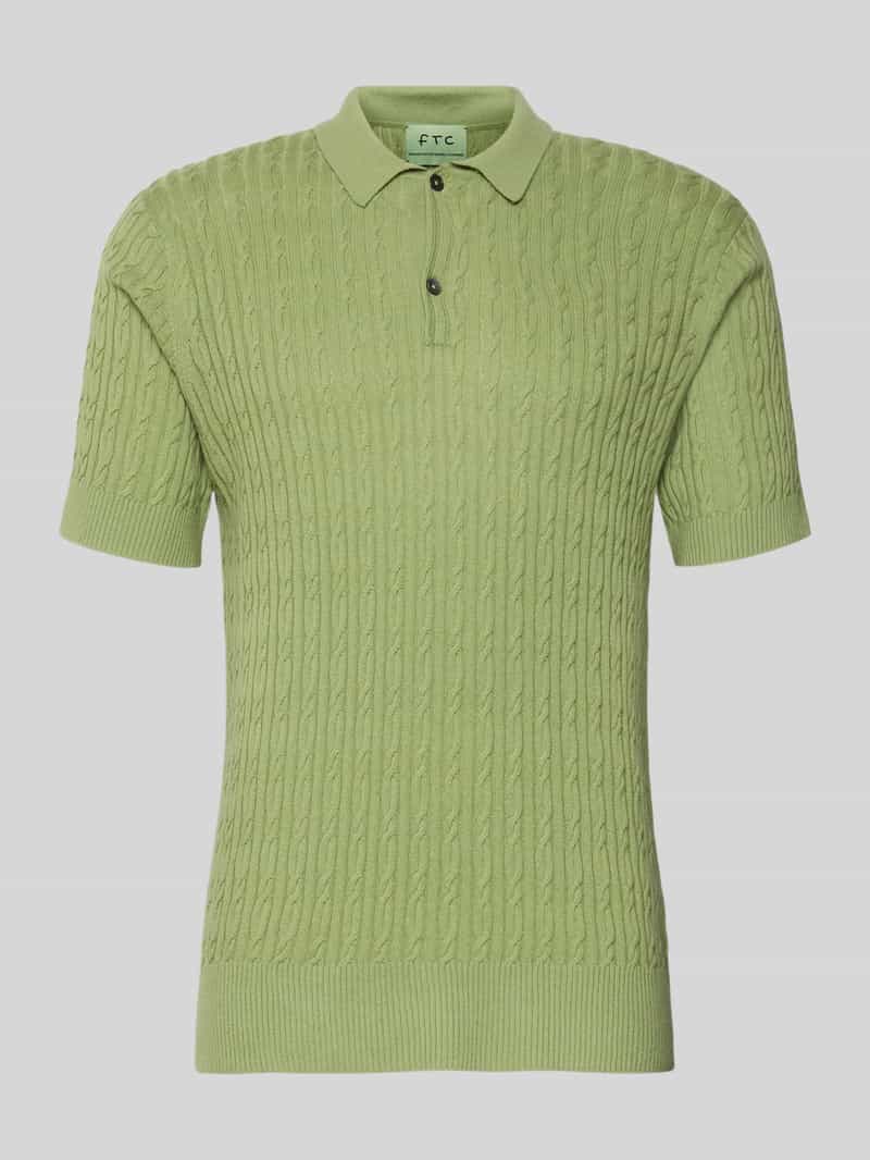 Sweter o kroju slim fit z krótkim rękawem i efektem dzianiny z dodatkiem kaszmiru