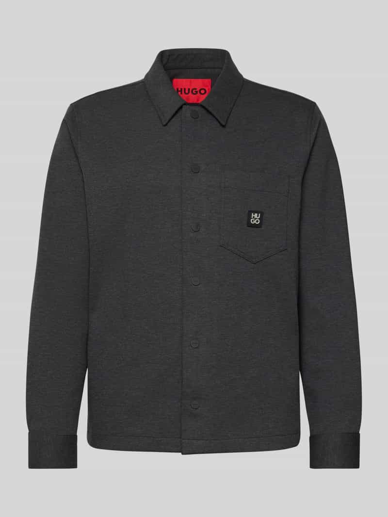 Kurtka koszulowa o kroju oversized z mieszanki bawełny model ‘ENASO’