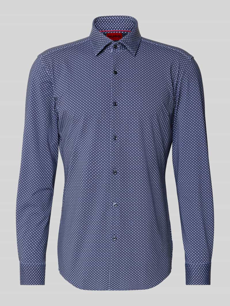 Koszula biznesowa o kroju slim fit z kołnierzykiem typu kent model ‘KENNO’