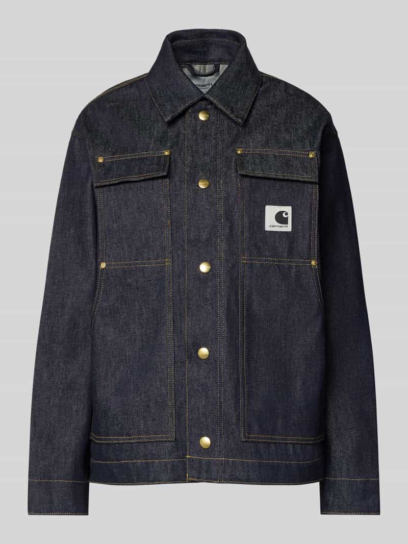 Kurtka jeansowa o kroju regular fit z naszywką z logo model ‘Arctic’