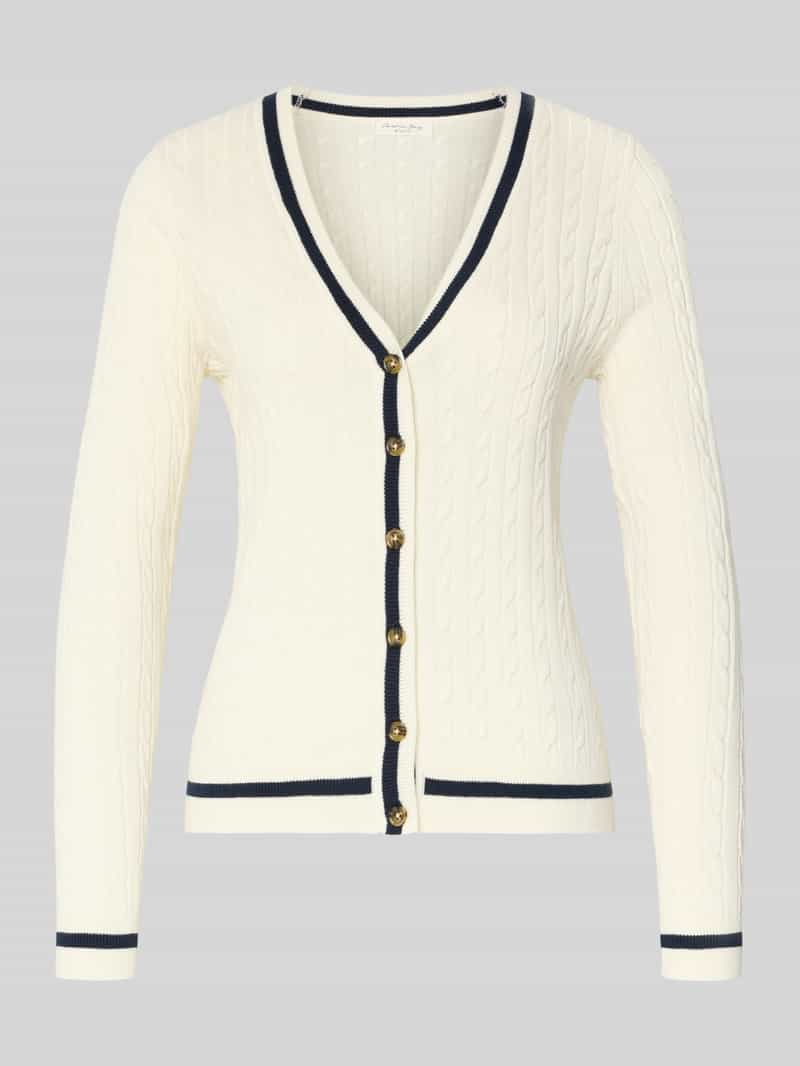 Kurtka z dzianiny z dekoltem w serek