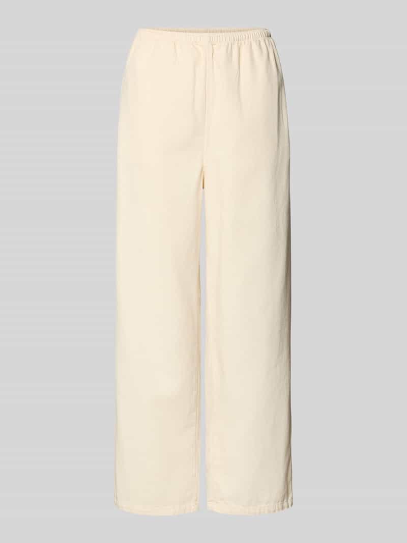 Spodnie materiałowe z szeroką nogawką i elastycznym pasem model ‘Lycaz’