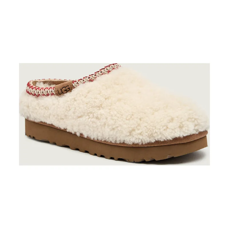 UGG Skórzane mule TASMAN MAXI CURLY z dodatkiem wełny
