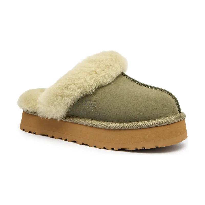UGG Obuwie domowe DISQUETTE shearling zamsz z dodatkiem wełny