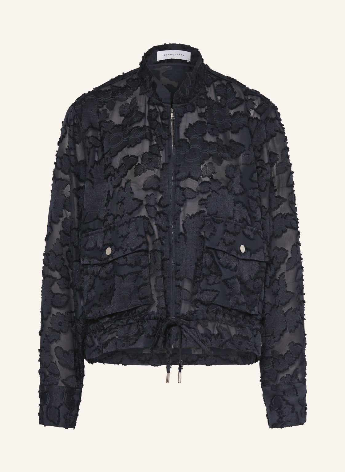 Rino & Pelle Kurtka Priori Z Koronki Ażurowej schwarz