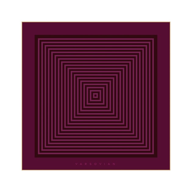 Chusta jedwabna Burgundy 90x90 ręcznie rolowana, dwustronna