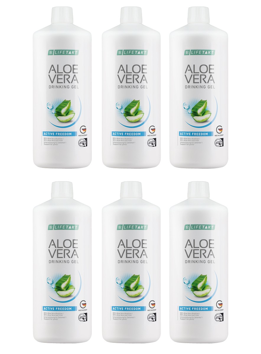 Aloes Żel Do Picia Kolagen LR Lifetakt Active Freedom 1000ml Sześciopak 5+1 Aloe Vera Aloe Vera Drinking Gel Active Freedom 1000ml Sześciopak