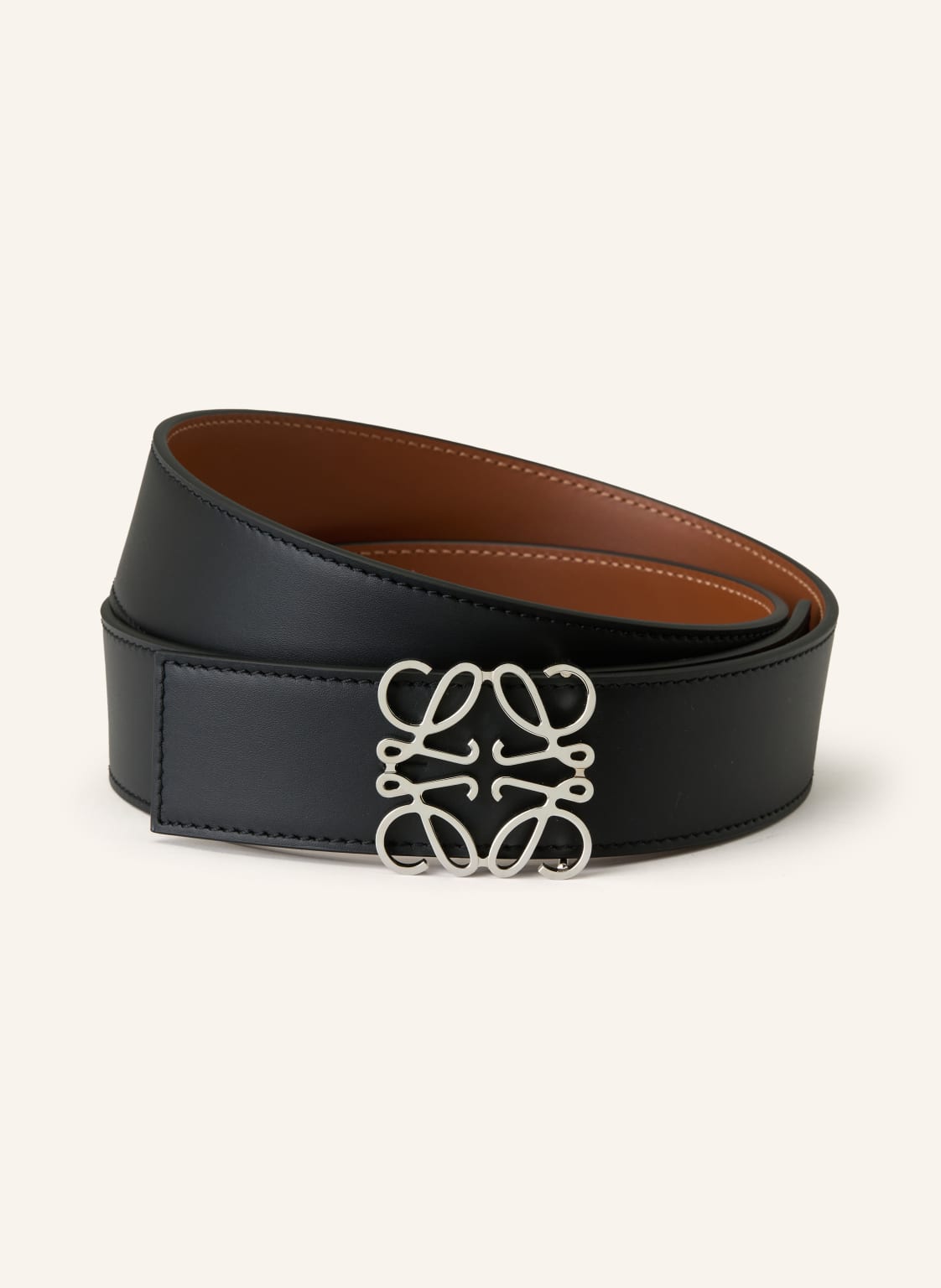 Loewe Pasek Skórzany Dwustronny schwarz