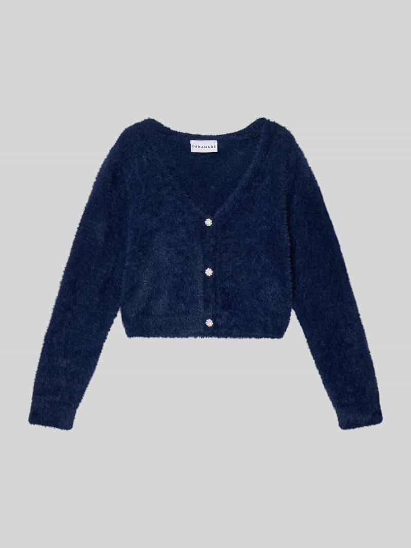 Kardigan o kroju regular fit z obszyciem ozdobnymi kamieniami