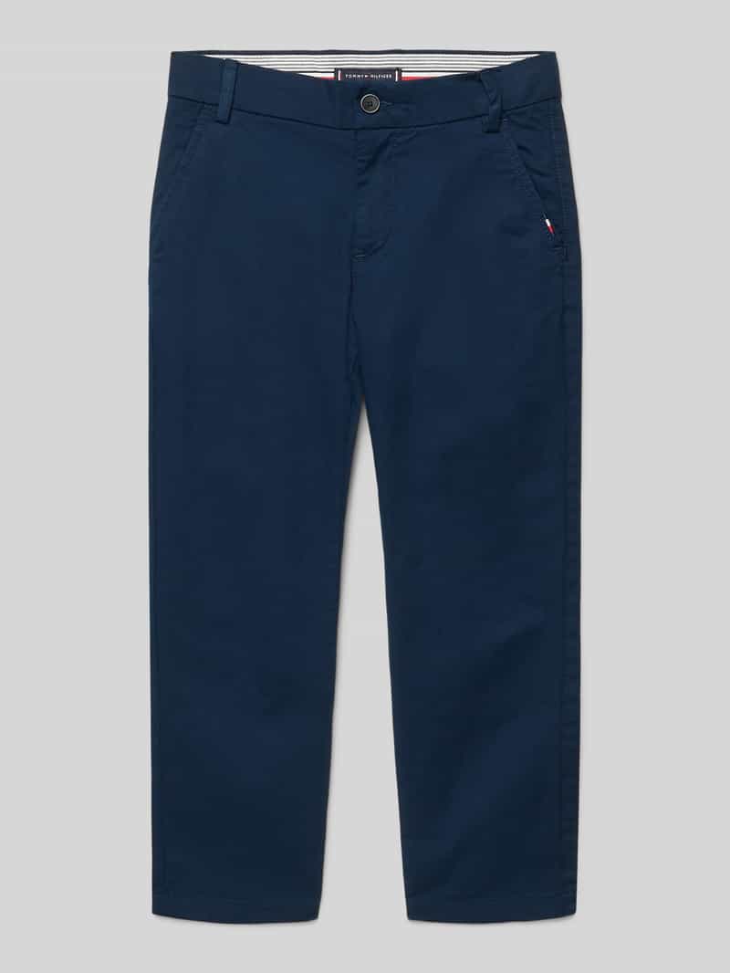 Chinosy o kroju regular fit z mieszanki bawełny