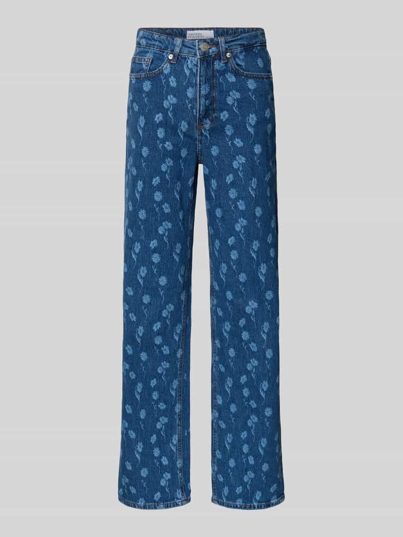 Jeansy z szeroką nogawką z mieszanki bawełny model ‘TESSA’