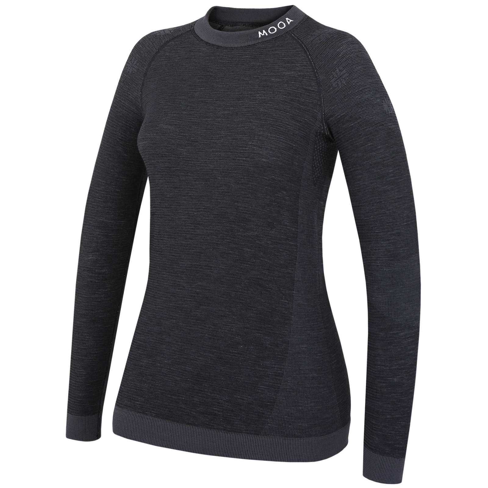 Damska koszulka MOOA Merino Seamless Rozmiar: M-L / Kolor: czarny