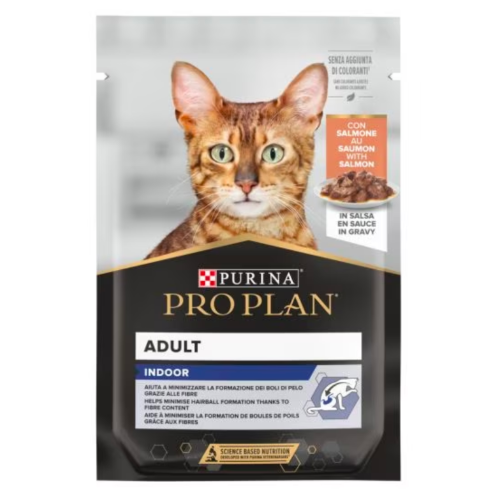PURINA PRO PLAN Adult Indoor Łosoś w Sosie 85g - mokra karma dla dorosłego kota