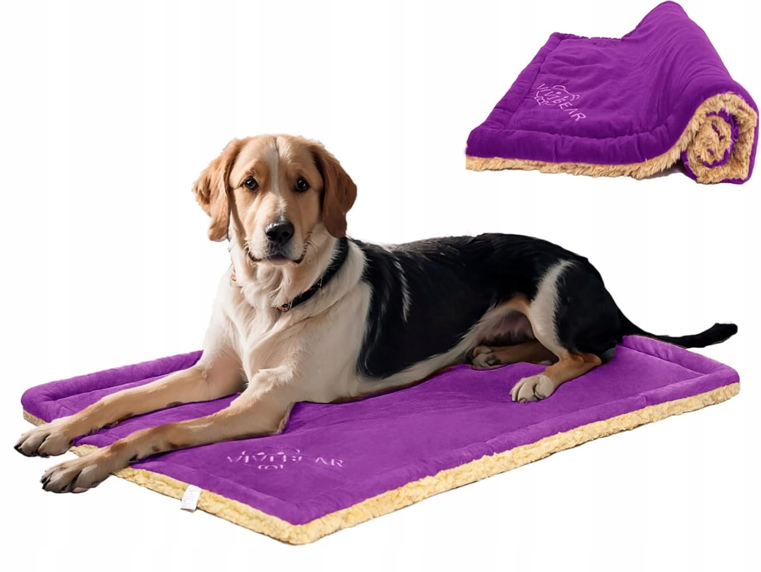 Mata Legowisko dla psa Pluszowa 110 x 70 cm Kolor fioletowy