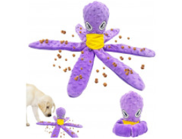 Zabawka dla psa pluszowa ośmiornica piszcząca 40x11cm