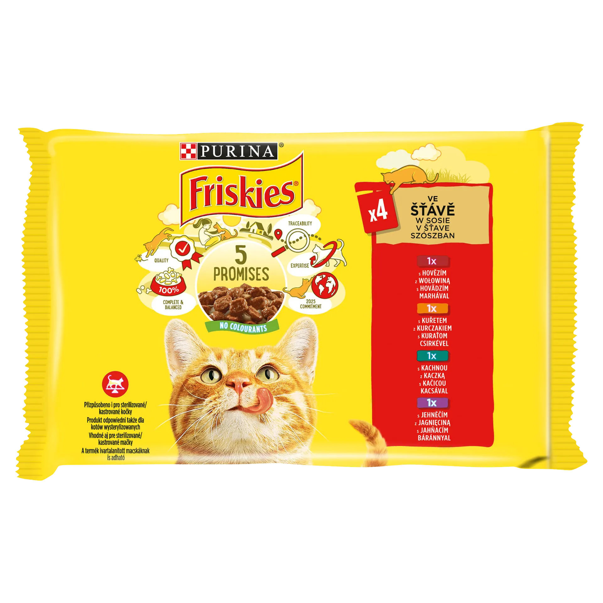 FRISKIES – mokra karma dla kota 4 smaki mięsne w sosie 4×85 g