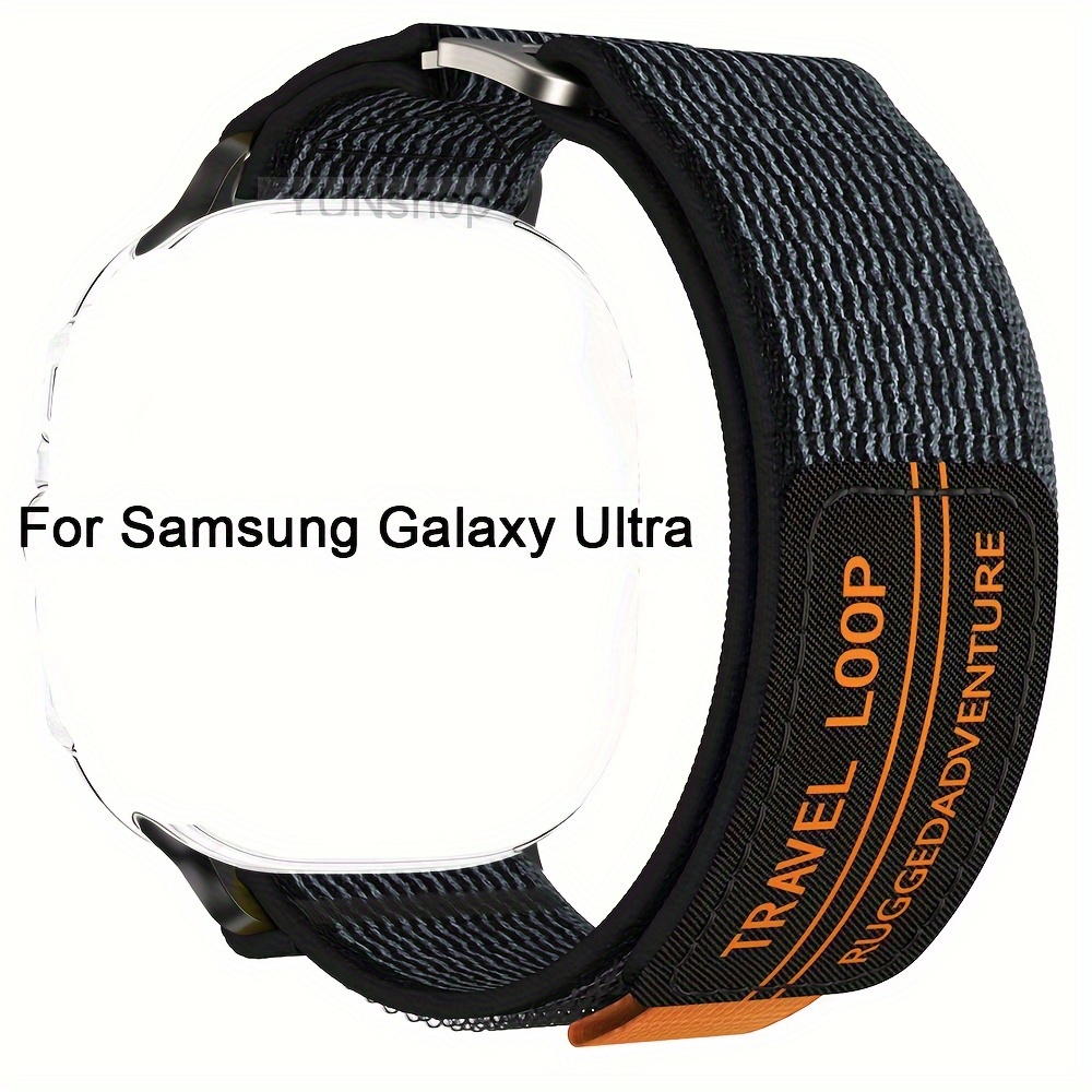 TEMU Ekskluzywny pasek do zegarka for , pasujący do for Galaxy Watch Ultra, tkany dwuczęściowy pasek nylonowy Wild Trail, 47 mm, pasek sportowy