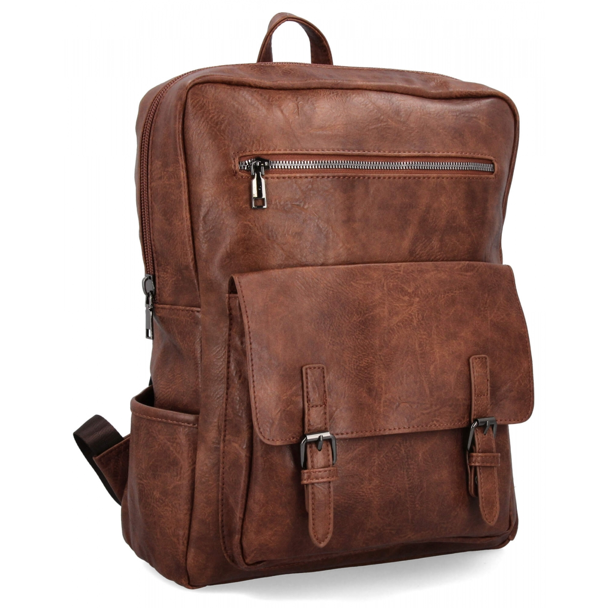 Plecak Damski XL w Stylu Vintage firmy Herisson 22H2023-161 Brązowy