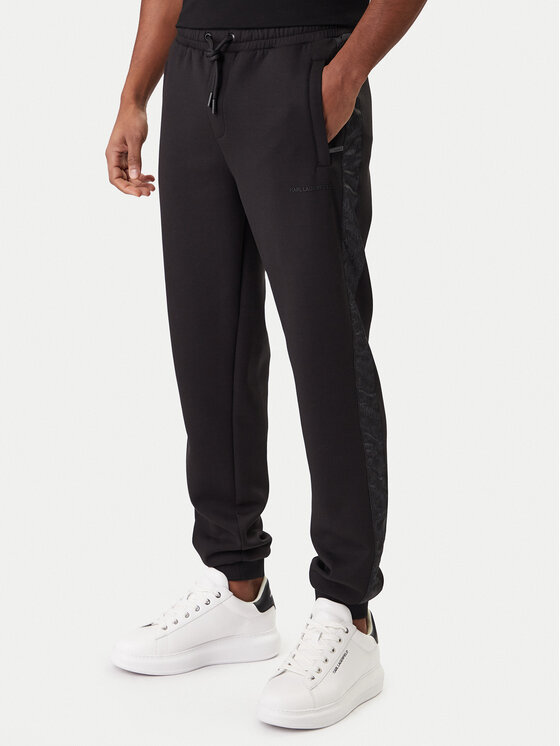 KARL LAGERFELD Spodnie dresowe 705001 561902 Czarny Regular Fit