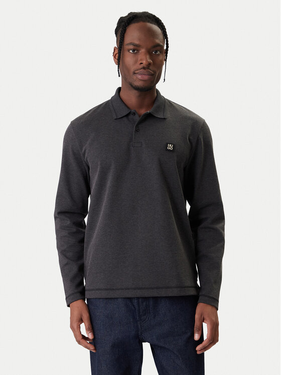 HUGO Polo Dinote 50553441 Szary Relaxed Fit