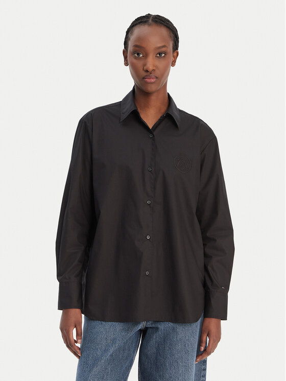 Tommy Hilfiger Koszula WW0WW48190 Czarny Regular Fit