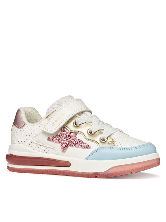 Geox Sneakersy J Sketlite Girl J65NWA 054AJ C1Z8W M Biały