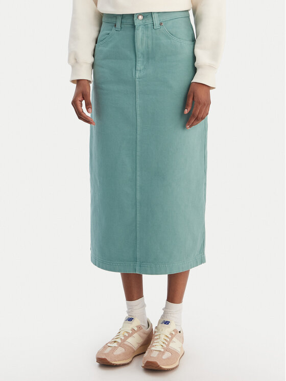 Quiksilver Spódnica jeansowa Mason EQWWK03027 Turkusowy Regular Fit