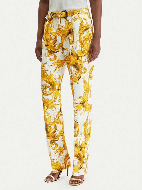 Versace Jeans Couture Spodnie materiałowe 80HAA111 NS756 Biały Regular Fit