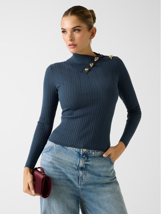 Guess Sweter 180412 Niebieski Classic Fit