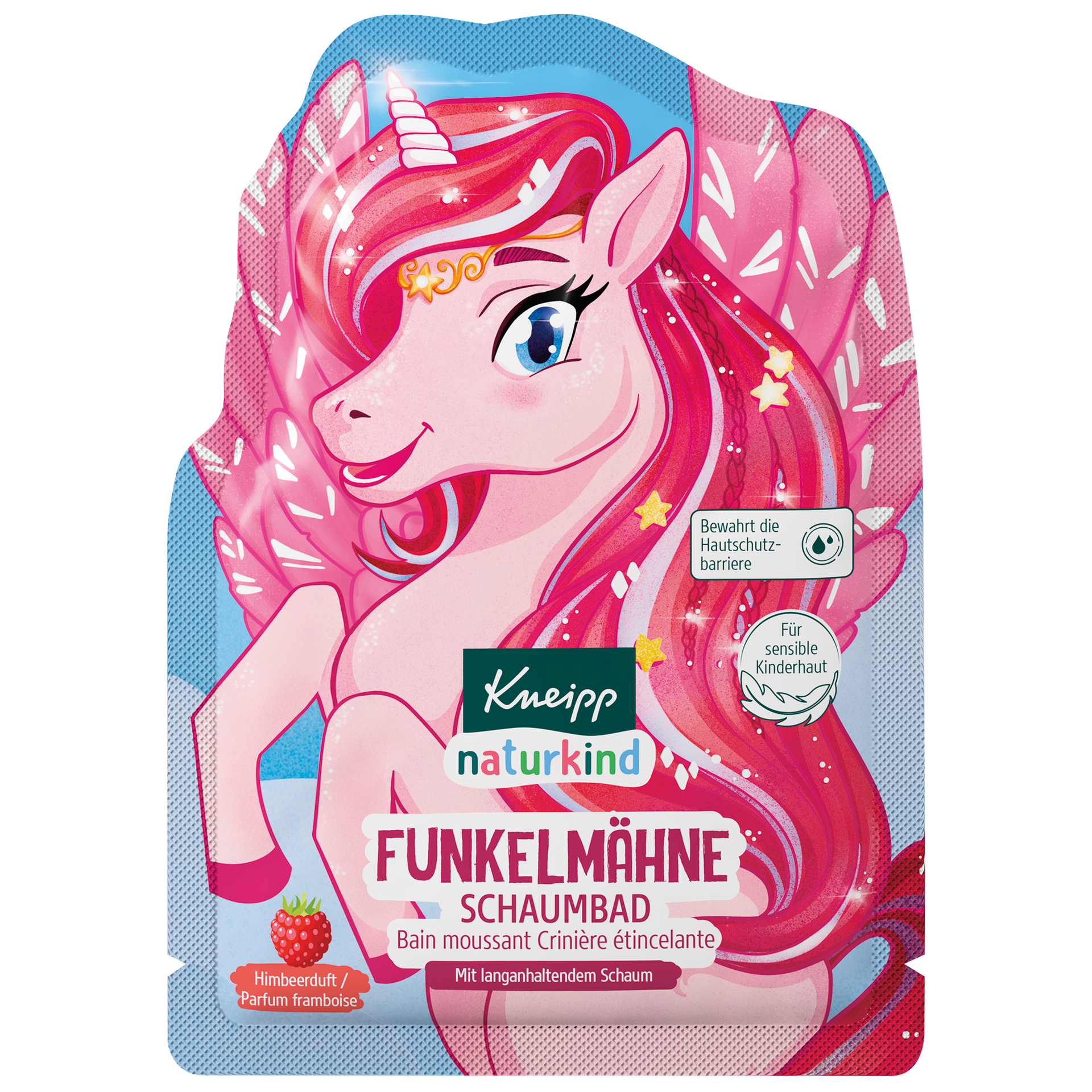 Kneipp Naturkind Błyszcząca Grzywa, płyn do kąpieli z bąbelkami, malina, 40 ml