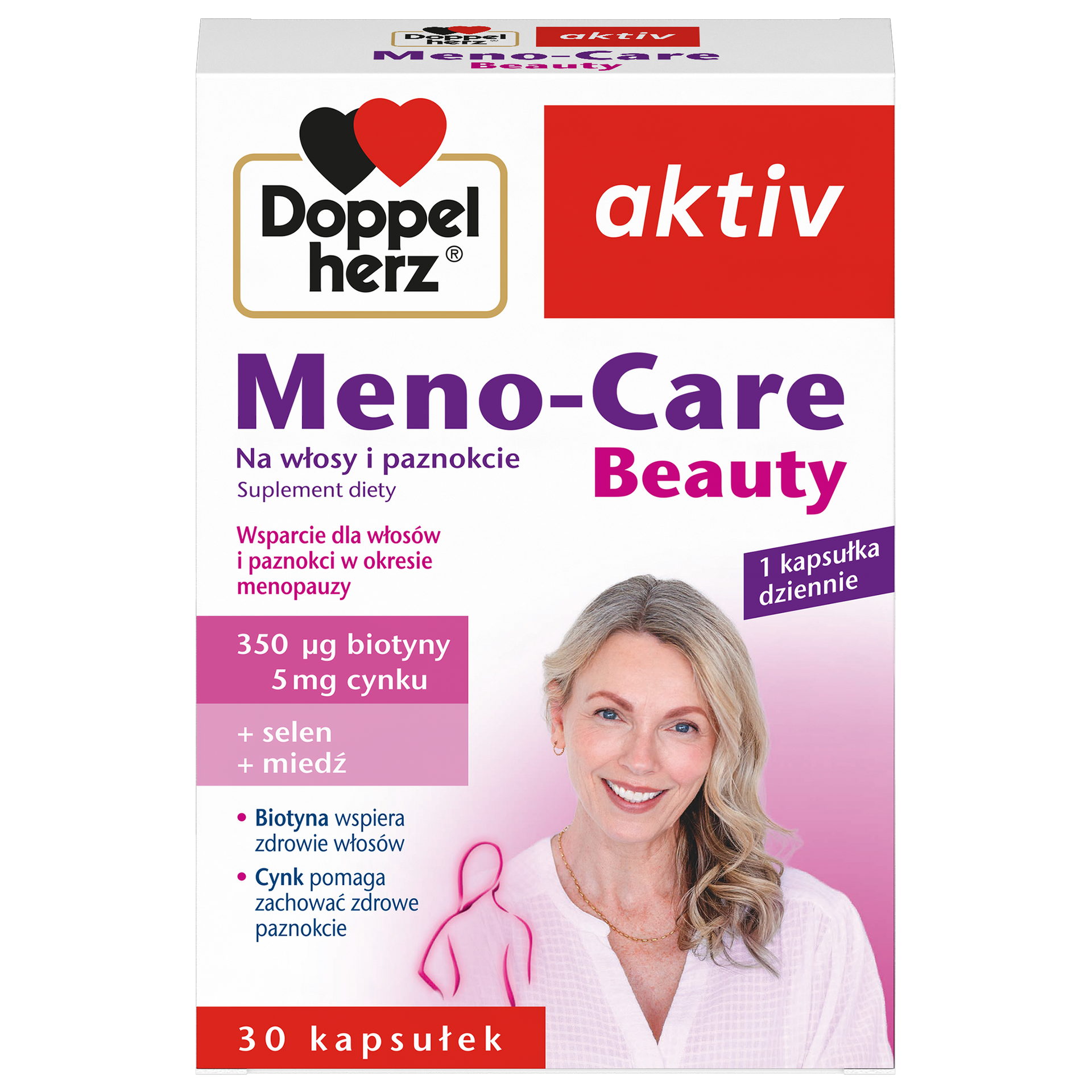 Doppelherz Aktiv Meno-Care Beauty Na włosy i paznokcie, 30 kapsułek
