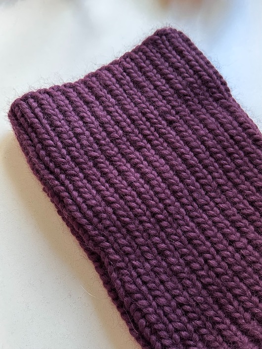 Komin, ocieplacz wełniany, 100% wełny peruwiańskiej, handmade - kolor burgund