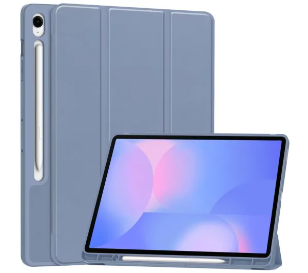 Bizon Case Tab Lizard z klapką do Samsung Galaxy Tab S10 FE Plus Lawendowy