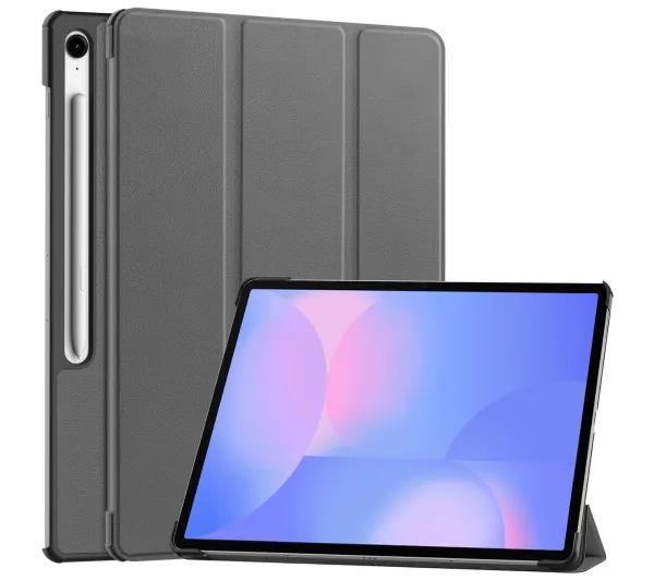 Bizon Case Tab Croc z klapką do Samsung Galaxy Tab S10 FE Plus Szary