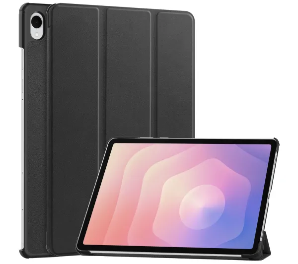 Bizon Case Tab Croc z klapką do Samsung Galaxy Tab S11 Czarny